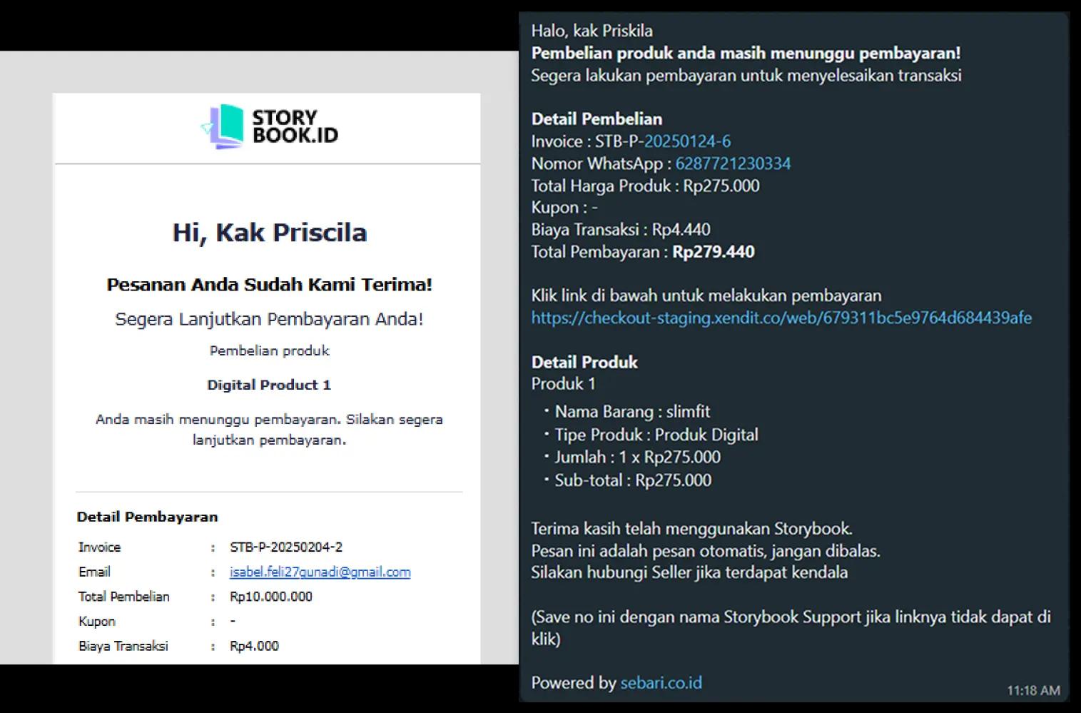 Belanja Nyaman, Notifikasi Jalan