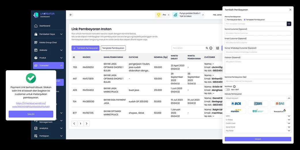 Buat Link Pembayaran - Slide 1
